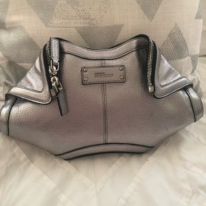 Alexander McQueen Metallic Leather Clutch Bag